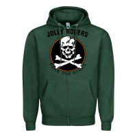 Sports Green fear the bones Zipper Hoodie - artisFamous