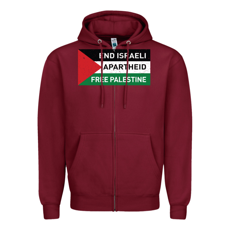 End Is.rae.li Apartheid Free Pales  Flag  T Shirt Zipper Hoodie by artisFamous | Teevron
