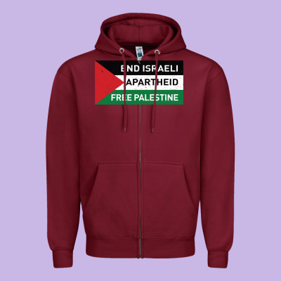 End Is.rae.li Apartheid Free Pales  Flag  T Shirt Zipper Hoodie Designed By Artisfamous