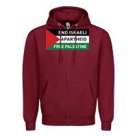 Burgundy end is.rae.li apartheid free pales  flag  t shirt Zipper Hoodie - artisFamous