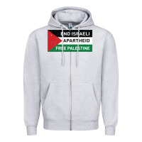 Heather Grey end is.rae.li apartheid free pales  flag  t shirt Zipper Hoodie - artisFamous
