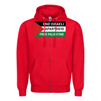 Red end is.rae.li apartheid free pales  flag  t shirt Zipper Hoodie - artisFamous