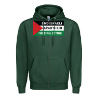 Sports Green end is.rae.li apartheid free pales  flag  t shirt Zipper Hoodie - artisFamous