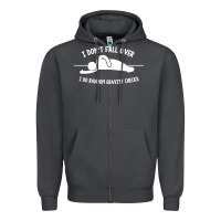 Smoke i don't fall over i do random gravity checks Zipper Hoodie - artisFamous