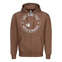 Banjo Bluegrass Music Traditional Musician Funny Gift Zipper Hoodie | Teevron