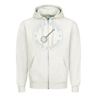 Oatmeal Heather Banjo Bluegrass Music Traditional Musician Funny Gift Zipper Hoodie - artisFamous