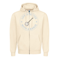 Sandshell Banjo Bluegrass Music Traditional Musician Funny Gift Zipper Hoodie - artisFamous