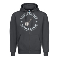 Smoke Banjo Bluegrass Music Traditional Musician Funny Gift Zipper Hoodie - artisFamous