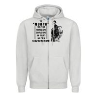 Dove Grey the murph challenge Zipper Hoodie - artisFamous