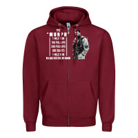 Burgundy the murph challenge Zipper Hoodie - artisFamous