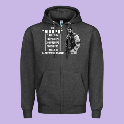 The Murph Challenge Zipper Hoodie Designed By Artisfamous