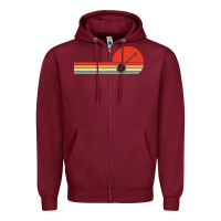 Burgundy Banjo Bluegrass Music Traditional Musician vintage retro Zipper Hoodie - artisFamous