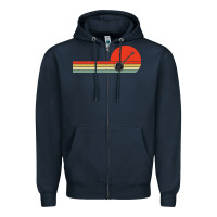 Navy Banjo Bluegrass Music Traditional Musician vintage retro Zipper Hoodie - artisFamous