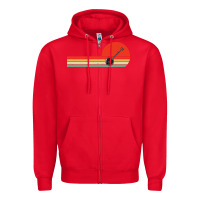 Red Banjo Bluegrass Music Traditional Musician vintage retro Zipper Hoodie - artisFamous