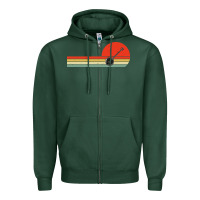 Sports Green Banjo Bluegrass Music Traditional Musician vintage retro Zipper Hoodie - artisFamous