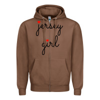 Chestnut new jersey girl on the shore Zipper Hoodie - artisFamous