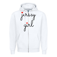 White new jersey girl on the shore Zipper Hoodie - artisFamous