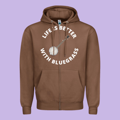 Banjo Bluegrass Music Traditional Musician Funny Gift Zipper Hoodie Designed By Artisfamous