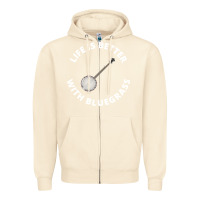 Sandshell Banjo Bluegrass Music Traditional Musician Funny Gift Zipper Hoodie - artisFamous
