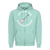 Seafoam Banjo Bluegrass Music Traditional Musician Funny Gift Zipper Hoodie - artisFamous