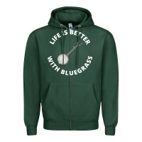 Sports Green Banjo Bluegrass Music Traditional Musician Funny Gift Zipper Hoodie - artisFamous