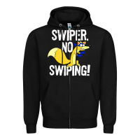Black swiper no swiping Zipper Hoodie - artisFamous