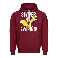 Burgundy swiper no swiping Zipper Hoodie - artisFamous