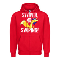 Red swiper no swiping Zipper Hoodie - artisFamous
