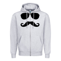 Moustache And Sunglasses Zipper Hoodie | Teevron