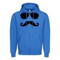 True Royal moustache and sunglasses Zipper Hoodie - artisFamous