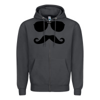 Smoke moustache and sunglasses Zipper Hoodie - artisFamous