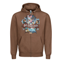 Chestnut Splash Mountain Zipper Hoodie - artisFamous