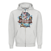 Dove Grey Splash Mountain Zipper Hoodie - artisFamous