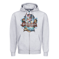Heather Grey Splash Mountain Zipper Hoodie - artisFamous