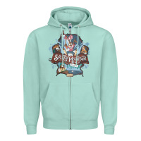Seafoam Splash Mountain Zipper Hoodie - artisFamous