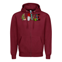 Burgundy love gnome Zipper Hoodie - JahusDesignShop