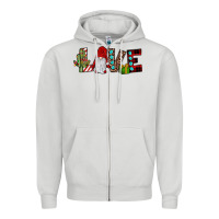 Dove Grey love gnome Zipper Hoodie - JahusDesignShop