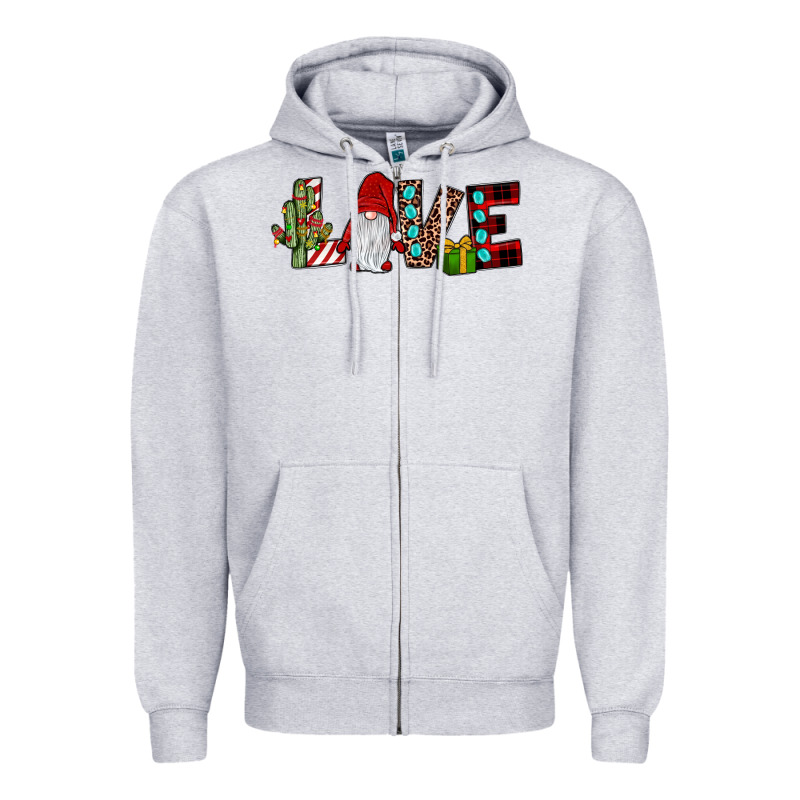Love Gnome Zipper Hoodie by JahusDesignShop | Teevron