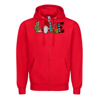 Red love gnome Zipper Hoodie - JahusDesignShop