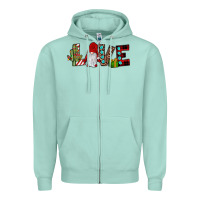 Seafoam love gnome Zipper Hoodie - JahusDesignShop
