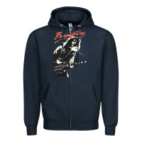 Navy Peter Frampton Zipper Hoodie - artisFamous