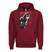 Burgundy Peter Frampton Zipper Hoodie - artisFamous