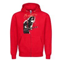 Red Peter Frampton Zipper Hoodie - artisFamous