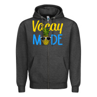 Charcoal Heather vacay mode shirt pineapple Zipper Hoodie - artisFamous