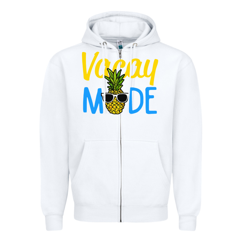 Vacay Mode Shirt Pineapple Zipper Hoodie by artisFamous | Teevron