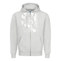 Dove Grey vintage japanese anime Zipper Hoodie - artisFamous