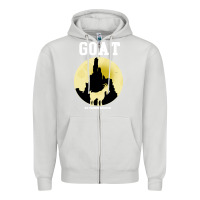 Dove Grey big thunder mountain goat Zipper Hoodie - artisFamous