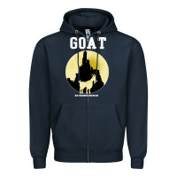 Navy big thunder mountain goat Zipper Hoodie - artisFamous