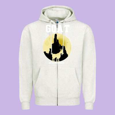Big Thunder Mountain Goat Zipper Hoodie Designed By Artisfamous