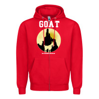 Red big thunder mountain goat Zipper Hoodie - artisFamous